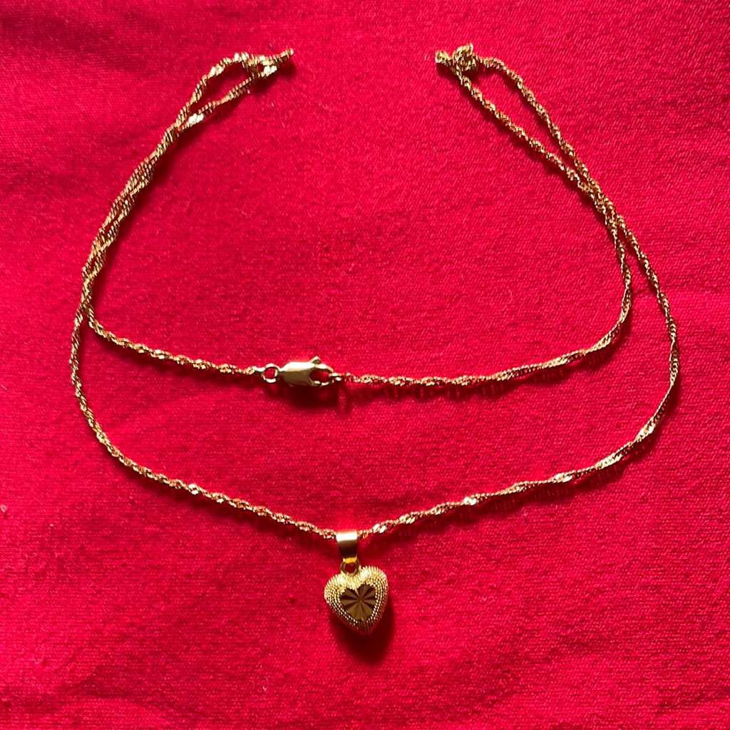 18karats Gold Filled Heart Necklace
